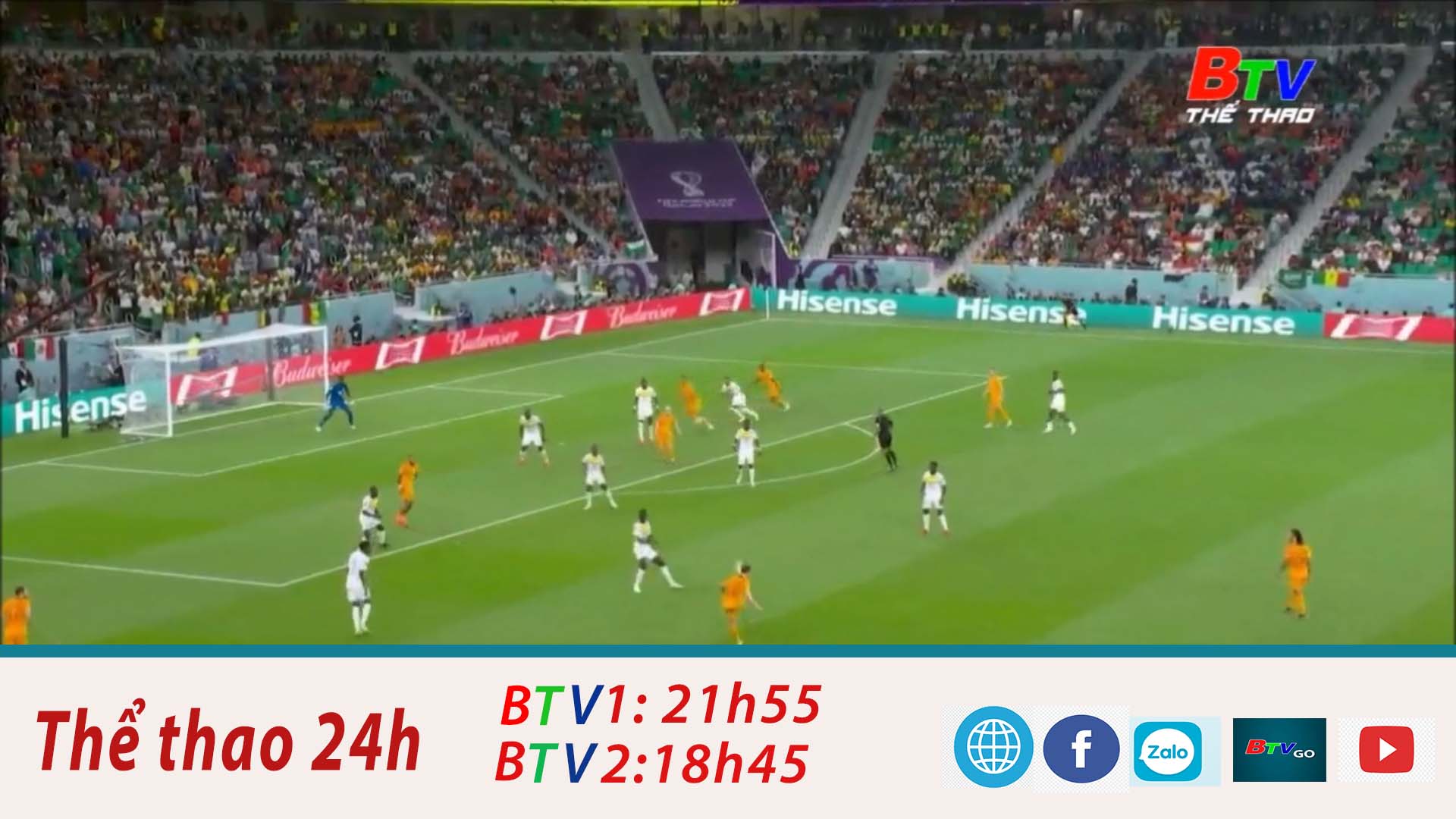 Bảng A World Cup 2022 – Senegal 0-2 Hà Lan